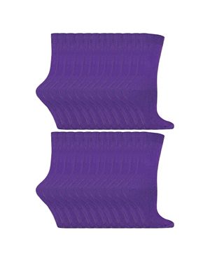 Sock Snob 24 Paar Damen Einfach Baumwollreiche Kleid Socken - Lila