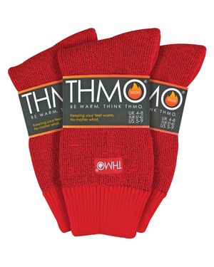THMO 1 Paar Damen Dicke Fleece Gefütterte Warme Thermo-Socken Für Den Winter - Rot