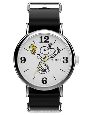 Timex Peanuts Weekender Snoopy Herren Armbanduhr Tw2Y60900 - Schwarz