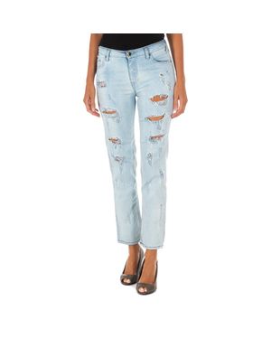 Met Lange Denim-Hose Mit Geradem Saum 10Db50255 - Blau