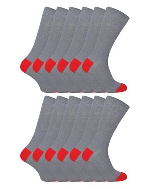 Sock Snob 12Er Multipack Herren Schwarze Baumwollsocken - Grau