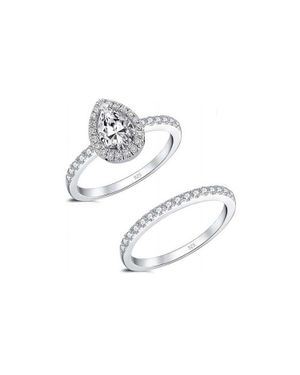 Bibei Strahlendes Verlobungsset Für Frauen 925 Sterlingsilber Bian022 - Mettallic