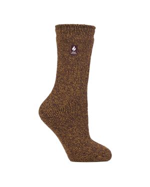 Heat Holders Damen Original Dicke Winterthermosocken - Braun