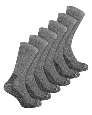 Sock Snob 6 Paar Multipack Wolle Socken - Grau