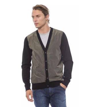 Verri Herren Mehrfarbiger Woll Tess Cardigan - Grau