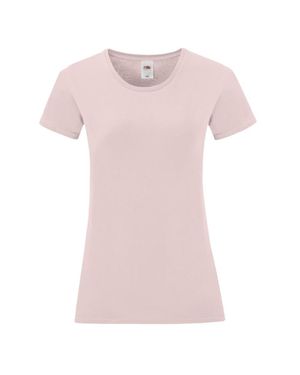 Fruit Of The Loom "Iconic" T-Shirt Für Damen (Blassrosa) - Pink