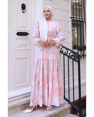 Bigdart Knopf-Front Maxi-Kleid Mit Taillenband - Mehrfarbig
