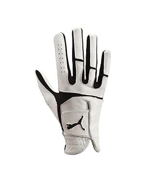 PUMA Right Hand Leder Flex Lite Performance Golfhandschuh 908184 01 - Mettallic