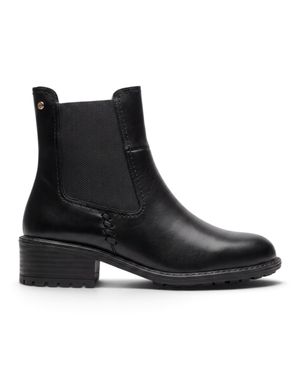 Pikolinos Schwarze Leder-Chelsea-Fußstiefel Mit Absatz Für Frauen – Medina