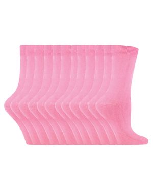 Sock Snob Einfarbige Damensocken Mit Hohem Baumwollanteil - Pink