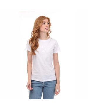 Armani T-Shirt Rundhalsausschnitt Für Damen - Weiß
