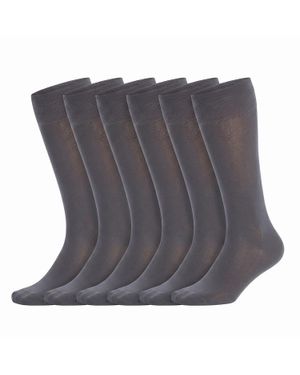 Kisses&Love 6 Paar Herren Business-Socken Kl66030 - Grau