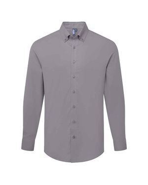 PREMIER "Supreme" Formelles Hemd Für Herren Langärmlig (Stahl) - Blau