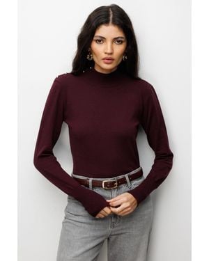 MixRay Turtleneck Strickpullover - Rot