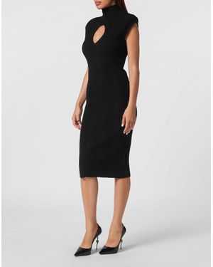 Philipp Plein Strickkleid - Schwarz