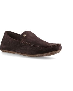 Hush Puppies Ralph Wildleder Leder Herren Braune Slipper