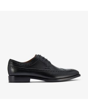 Clarks Banstead Spitze Schwarze Lederschuhe