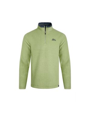 Weird Fish "Newark" Fleece-Oberteil Mit Kurzem Reißverschluss Für Herren (Estragon) - Grün