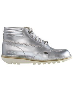 Kickers Kicker Throwback -Knöchel Damen Silberstiefel - Grau