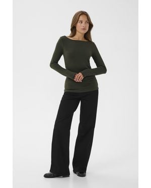 Kaffe T-Shirt Kayoko T-Shirt Slim Fit - Grün