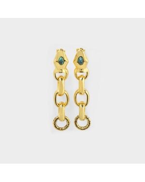 Aurelie Bidermann Ohrringe Tao Aus Blauem Metall - Mettallic