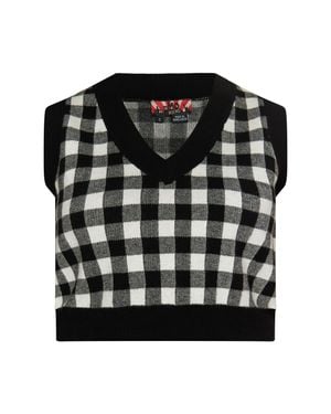 myMo Strickpullunder Damen Schwarz Weiss