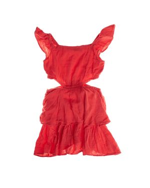 Gap Kurzes Kleid Mit Seitenschlitzen 664962 Damen - Rot