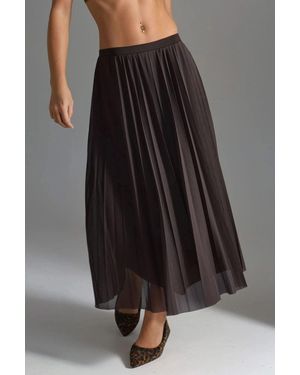Busem Mid Waist Tüll Maxi Rock - Schwarz