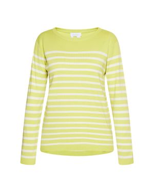 Usha Strickpullover Damen Wollweiss - Gelb