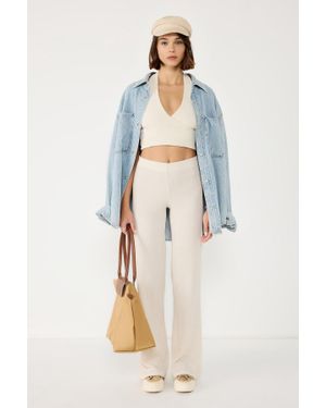 No Matter What Strukturierte High-Waist Schlaghose - Mehrfarbig
