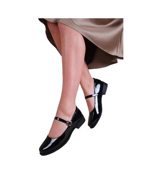 Where's That From Damen Schuhe "Kingston" Lackleder - Schwarz