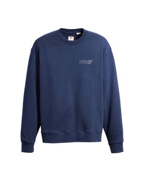 Levi's Sweatshirt Rundhalsausschnitt Für Herren/Damen (Marineblau)