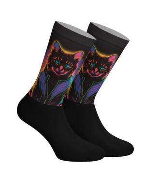 Jenes Socks Lustig Bedruckte Lange Socken Für Herren Und Damen - Schwarz