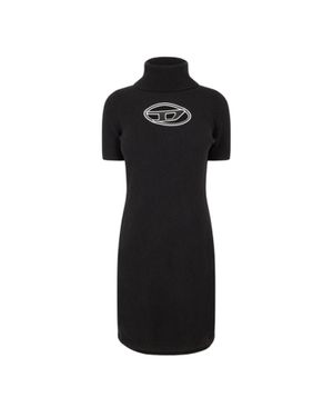 DIESEL "Argaret" Minikleid Für Damen, Rollkragen, Bodycon - Schwarz