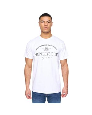 Henleys "Henclose" T-Shirt Für Herren - Weiß