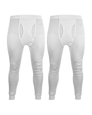THMO 2Er-Pack Herren Thermo-Langunterhosen - Weiß