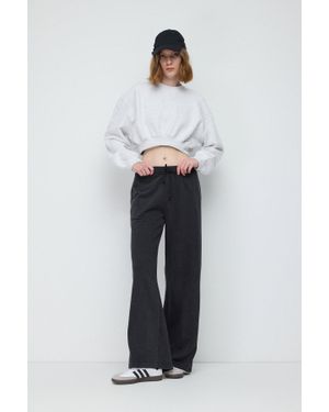 No Matter What Kohle Weite Bein Jogger Hose - Grau