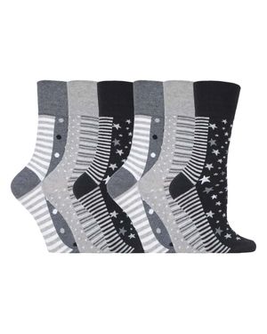 Gentle Grip 6 Paare Damen Nicht Elastische Socken - Blau