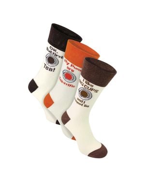 Sock Snob 3 Paar Herren Spaß-Socken Aus Baumwolle - Rot