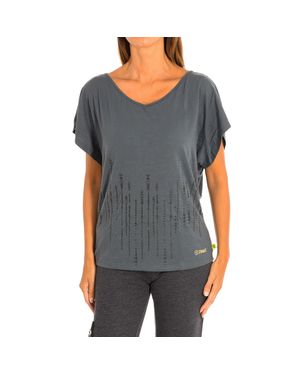 Zumba Damen Sport-T-Shirt Mit Ärmeln Z1T00463 - Grau