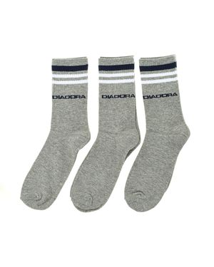 Diadora Pack-3 High Top Sport Socken D9090 - Grau