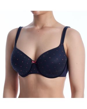 Selene Dalia Damen Plus Size Unterbrust-Bügel-Bh Mit Polsterung - Blau