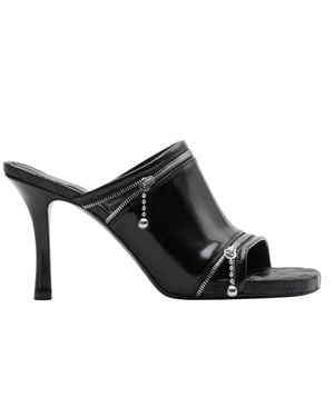 Burberry Peep Mules Mit Absatz, Schwarze Absätze