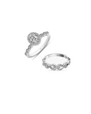 Bibei Damenset Brilliant-Ringe Duo Aus 925 Sterling Bian024 - Mettallic