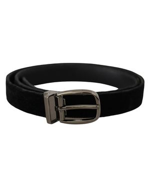 Dolce & Gabbana Samtgürtel - Schwarz