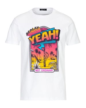 Replay T-Shirt Basic Trikot 30/1 - Weiß