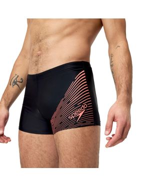 Speedo "Medley" Schwimmshorts Für Herren (Schwarz/Rot)
