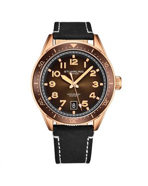 Stuhrling Und Brauner Quarz 42Mm - Mettallic