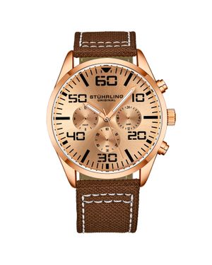 Stuhrling Braun Und Quarz 42Mm - Mettallic