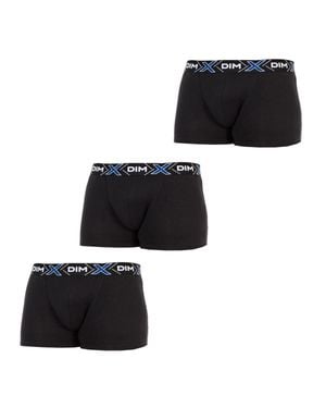 DIM 3Er-Pack Boxershorts Thermoregulation Active D041B Für Herren, Modernes Und Elastisches Design - Schwarz